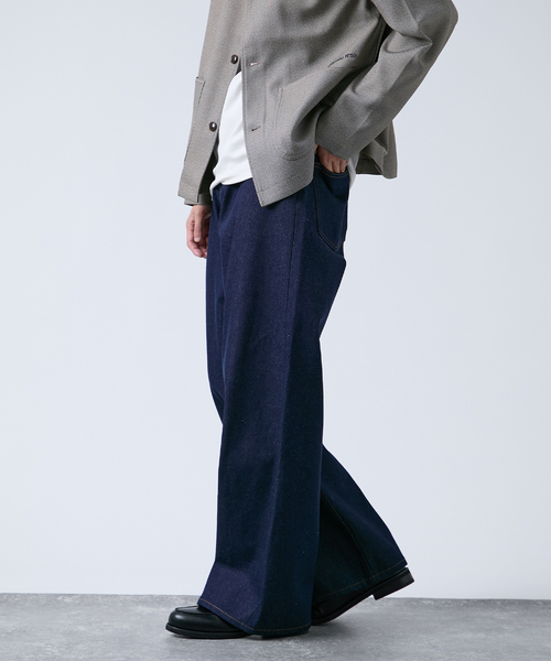 B.C STOCK（ベーセーストック）の「《追加3》12.5oz 5ポケット ワイドリジットデニム（デニムパンツ・メンズ・ブラック/ネイビー・MEDIUM/LARGE）」の10枚目の写真