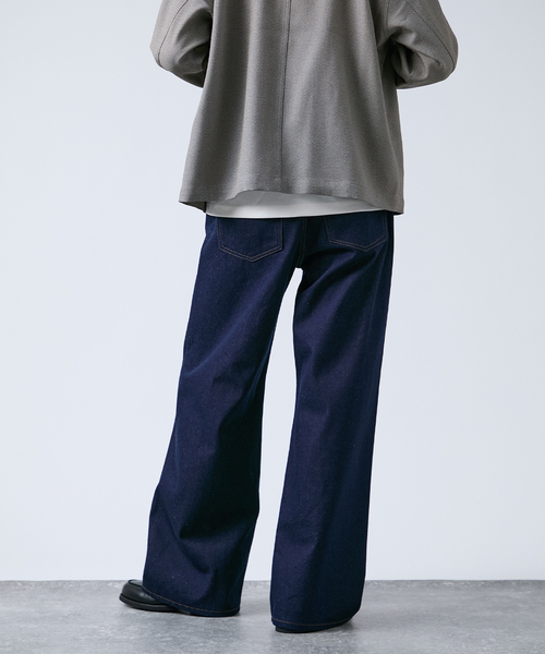 B.C STOCK（ベーセーストック）の「《追加3》12.5oz 5ポケット ワイドリジットデニム（デニムパンツ・メンズ・ブラック/ネイビー・MEDIUM/LARGE）」の11枚目の写真