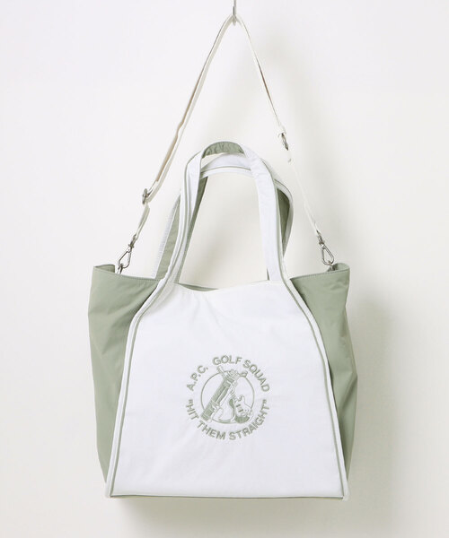 A.P.C. GOLF（アー・ペー・セー ゴルフ）の「Clement Mini Boston Bag（ボストンバッグ・レディース・ネイビー/ホワイト・ONESIZE）」の2枚目の写真