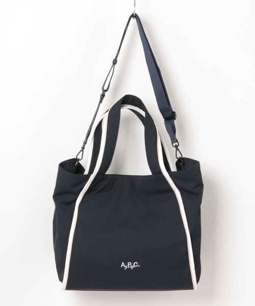 A.P.C. GOLF（アー・ペー・セー ゴルフ）の「Clement Mini Boston Bag（ボストンバッグ・レディース・ネイビー/ホワイト・ONESIZE）」の3枚目の写真
