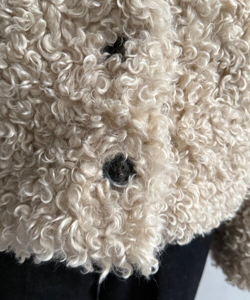 Thevon(ゼボン)の「プードルファーミドルジャケット(ブルゾン・レディース・アイボリー/ブラウン・FREE)」の10枚目の写真