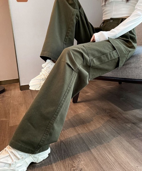 SallyLunn(サリーラン)の「ストレートカーゴパンツ(カーゴパンツ・レディース・カーキ/ベージュ/ブラック・LARGE/MEDIUM)」の3枚目の写真