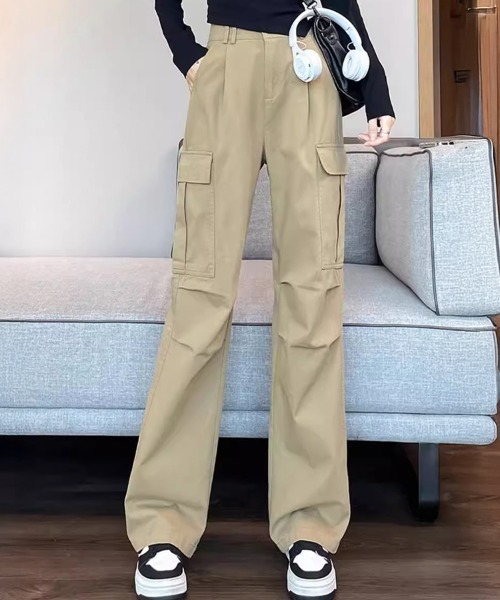 SallyLunn(サリーラン)の「ストレートカーゴパンツ(カーゴパンツ・レディース・カーキ/ベージュ/ブラック・LARGE/MEDIUM)」の8枚目の写真
