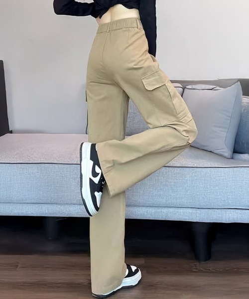 SallyLunn(サリーラン)の「ストレートカーゴパンツ(カーゴパンツ・レディース・カーキ/ベージュ/ブラック・LARGE/MEDIUM)」の9枚目の写真