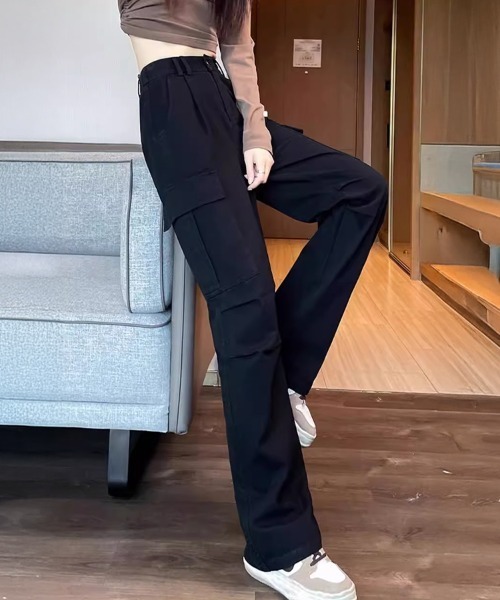 SallyLunn(サリーラン)の「ストレートカーゴパンツ(カーゴパンツ・レディース・カーキ/ベージュ/ブラック・LARGE/MEDIUM)」の5枚目の写真