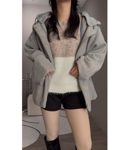 セール】【雑誌InRed1月号掲載】ブークレー2WAYフードコート（ブルゾン