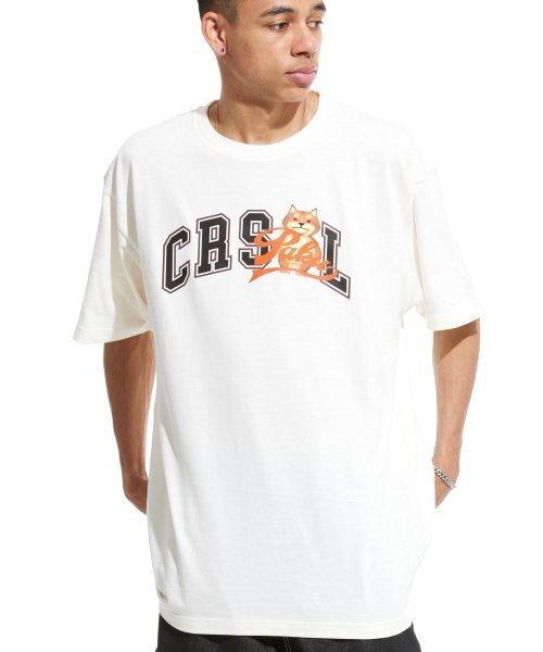 CREAM SODA LAB(クリームソーダラボ)の「マルチアーク半袖Tシャツアイボリーブラック(Tシャツ/カットソー・メンズ・その他・LARGE/MEDIUM/X-LARGE/XX-LARGE)」の1枚目の写真