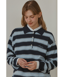 ANC STRIPE COLLAR KNIT_NAVY