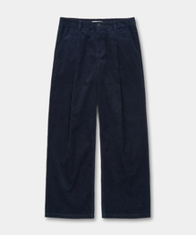 EXCONTAINER（エックスコンテナ）の「ワンタックワイドコーデュロイパンツ (ネイビー)（その他パンツ）」
