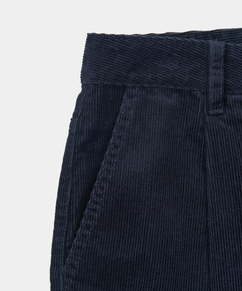 EXCONTAINER(エックスコンテナ)の「ワンタックワイドコーデュロイパンツ (ネイビー)(その他パンツ・メンズ・その他・X-LARGE/SMALL/MEDIUM/LARGE)」の4枚目の写真
