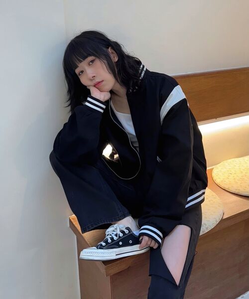 GRAYBLVD(グレイブラバット)の「エムシーツイルコットンバスティジャケット (ブラック)(スタジャン・レディース・その他・LARGE/MEDIUM)」の8枚目の写真