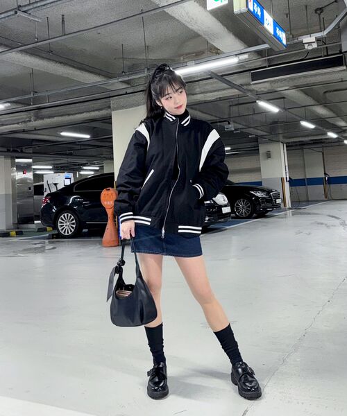 GRAYBLVD(グレイブラバット)の「エムシーツイルコットンバスティジャケット (ブラック)(スタジャン・レディース・その他・LARGE/MEDIUM)」の10枚目の写真