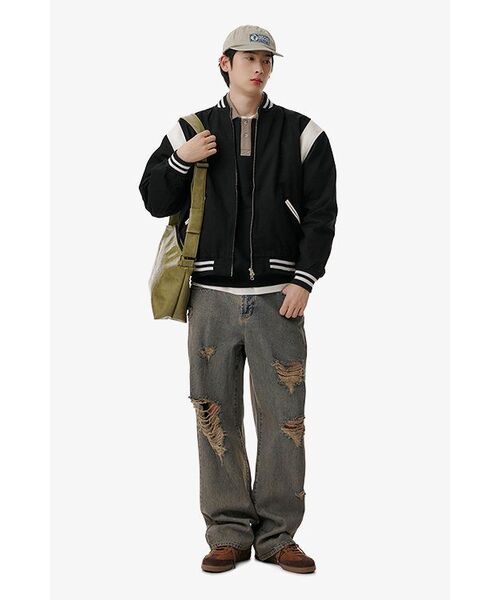 GRAYBLVD(グレイブラバット)の「エムシーツイルコットンバスティジャケット (ブラック)(スタジャン・レディース・その他・LARGE/MEDIUM)」の4枚目の写真