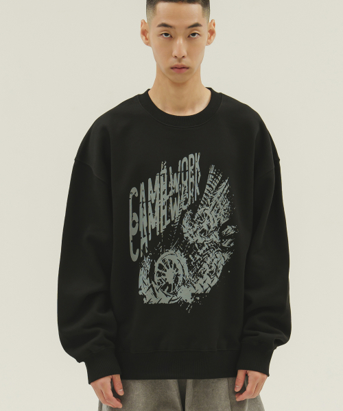 CAMEL WORK(キャメルワーク)の「バイクトラックスウェットシャツ(ブラック)(スウェット・メンズ・その他・X-LARGE/MEDIUM/LARGE)」の1枚目の写真