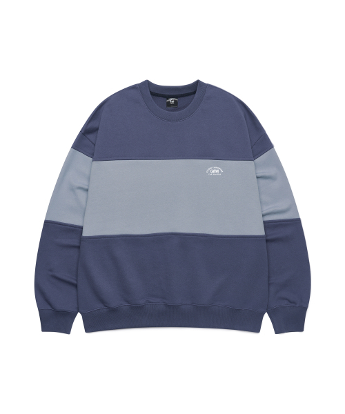 CAMEL WORK(キャメルワーク)の「NO.123 ブロッククルーネックスウェットシャツ(ブルー)(スウェット・メンズ・その他・MEDIUM/LARGE/X-LARGE)」の2枚目の写真