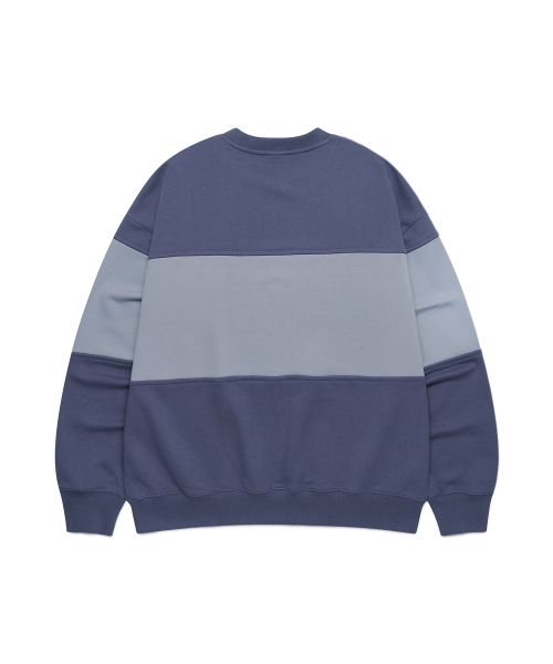 CAMEL WORK(キャメルワーク)の「NO.123 ブロッククルーネックスウェットシャツ(ブルー)(スウェット・メンズ・その他・MEDIUM/LARGE/X-LARGE)」の3枚目の写真