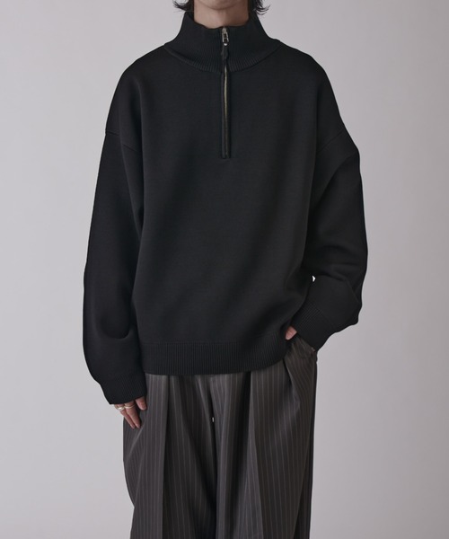Lui's（ルイス）の「VISミラノリブハーフジップ（ニット/セーター・メンズ・モカ/ネイビー/ブラック・S/M）」の2枚目の写真