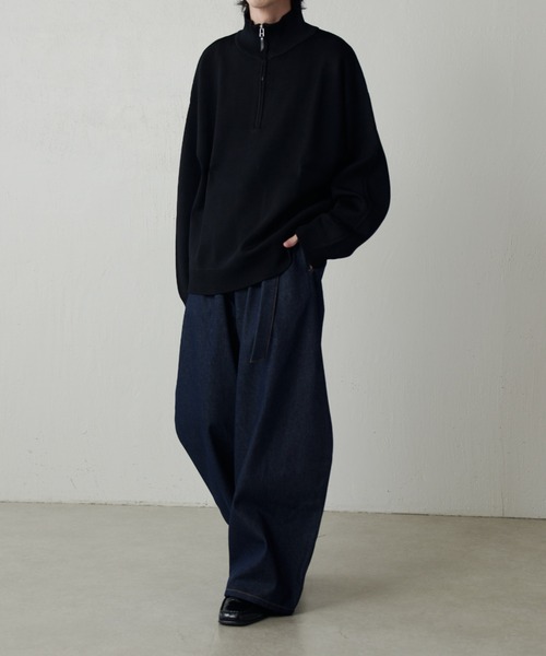 Lui's(ルイス)の「VISミラノリブハーフジップ(ニット/セーター・メンズ・モカ/ネイビー/ブラック・S/M)」の17枚目の写真