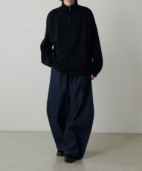 Lui's(ルイス)の「VISミラノリブハーフジップ(ニット/セーター・メンズ・モカ/ネイビー/ブラック・S/M)」の18枚目の写真