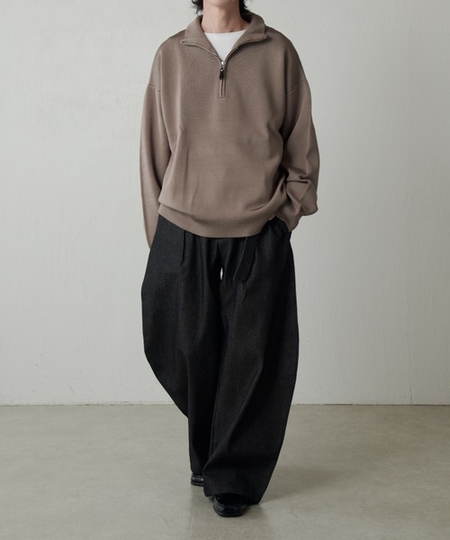 Lui's(ルイス)の「VISミラノリブハーフジップ(ニット/セーター・メンズ・モカ/ネイビー/ブラック・S/M)」の15枚目の写真
