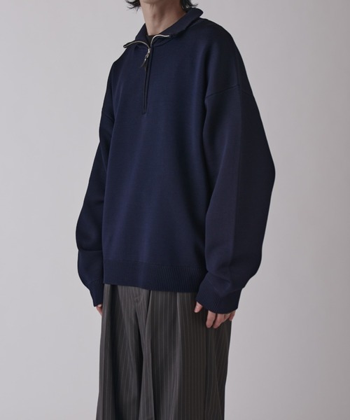 Lui's(ルイス)の「VISミラノリブハーフジップ(ニット/セーター・メンズ・モカ/ネイビー/ブラック・S/M)」の12枚目の写真