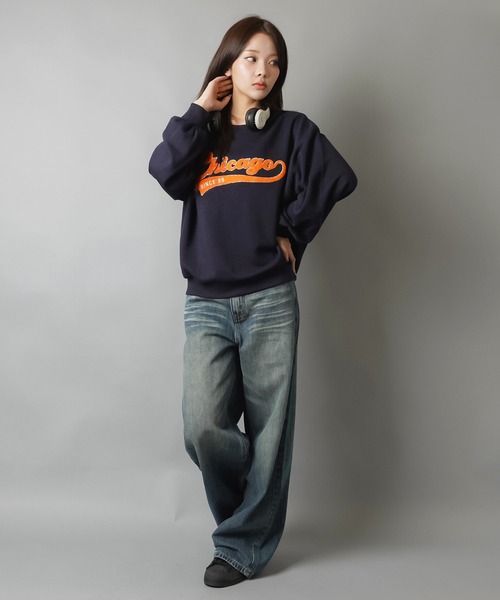 SPINNS(スピンズ)の「デニムワイドパンツ/ヒゲ加工/2サイズ展開(デニムパンツ・レディース・ブラック/ブルー・S/M)」の17枚目の写真