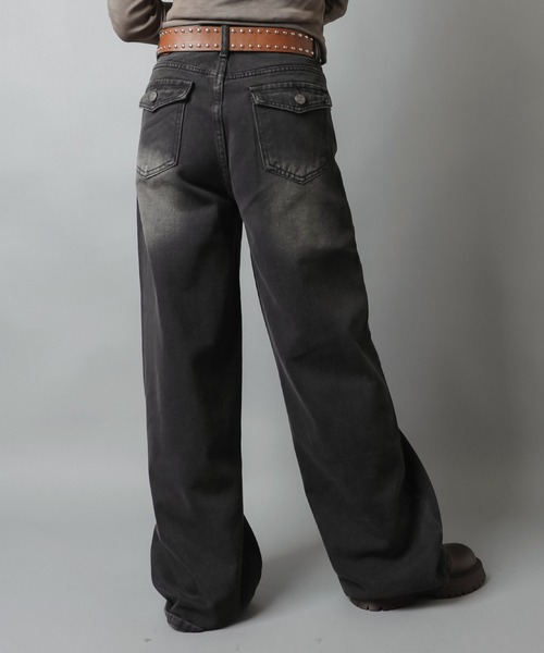 オクスン　ワイド　デニム　パンツ　サイズ2 オクスン ワイド デニム パンツ サイズ2 オクスン ワイド デニム