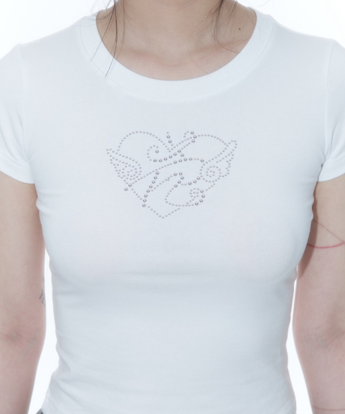 KASHIKO(カシコ)の「Flower Heart Baby Tee White(Tシャツ/カットソー・レディース・その他・SMALL/MEDIUM)」の8枚目の写真