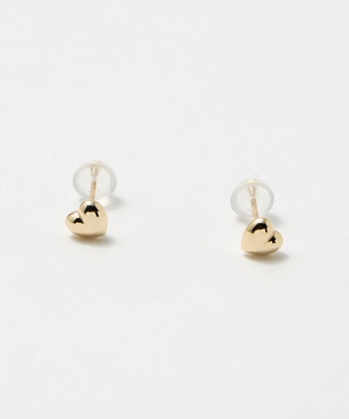 BEAUTY&YOUTH UNITED ARROWS(ビューティーアンドユースユナイテッドアローズ)の「K10 プク ハート ピアス(ピアス(両耳用)・レディース・ゴールド・FREE)」の1枚目の写真