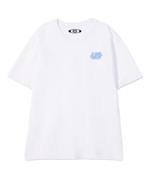 BY.L(バイエル)の「ペイントグラフィティロゴ半袖Tシャツホワイトスカイブルー(Tシャツ/カットソー・メンズ・その他・MEDIUM/LARGE/X-LARGE/XX-LARGE)」の4枚目の写真