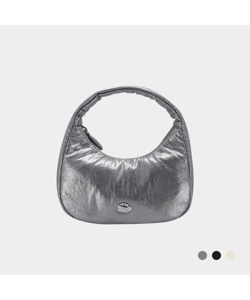 MARHEN.J(マルヘンジェイ)の「ペブル (PEBBLE) ミニバッグ(ショルダーバッグ・レディース・ブラック/シルバー/アイボリー・FREE)」の3枚目の写真