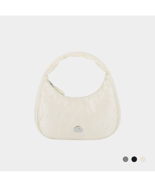 MARHEN.J(マルヘンジェイ)の「ペブル (PEBBLE) ミニバッグ(ショルダーバッグ・レディース・ブラック/シルバー/アイボリー・FREE)」の2枚目の写真