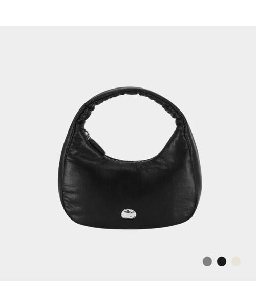 MARHEN.J(マルヘンジェイ)の「ペブル (PEBBLE) ミニバッグ(ショルダーバッグ・レディース・ブラック/シルバー/アイボリー・FREE)」の1枚目の写真