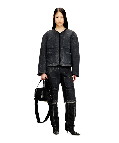 DIESEL(ディーゼル)の「ウィメンズ ジップアップジャケット G-TES(ノーカラージャケット・レディース・ブラック・X-SMALL/XX-SMALL)」の4枚目の写真