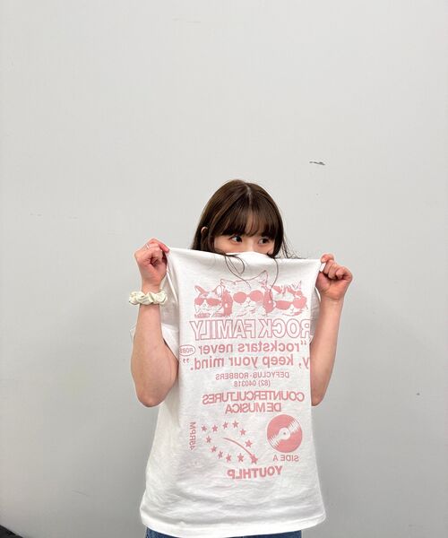 DEFYCLUBROBBERS(ディファイクラブロバース)の「ロックファミリー インディピンク(Tシャツ)(Tシャツ/カットソー・レディース・その他・SMALL/LARGE)」の7枚目の写真