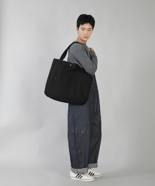 SAINTCREW（セントクルー）の「ラウンドボリュームカーゴポケットエコバッグ RVC-145 ブラック（エコバッグ/サブバッグ・メンズ・その他・フリー）」の7枚目の写真
