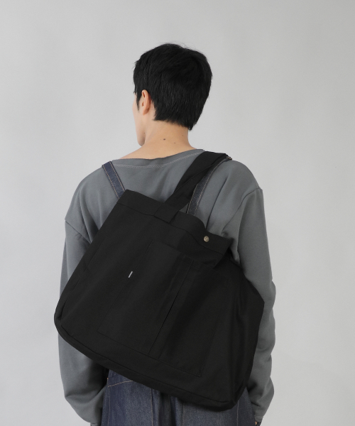 SAINTCREW（セントクルー）の「ラウンドボリュームカーゴポケットエコバッグ RVC-145 ブラック（エコバッグ/サブバッグ・メンズ・その他・フリー）」の8枚目の写真
