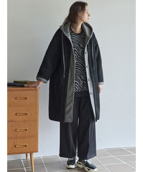 AVANT-G(アバン)の「Buckle Padding Hood Long Jumper - BLACK(ダウンジャケット/コート・レディース・その他・FREE)」の3枚目の写真