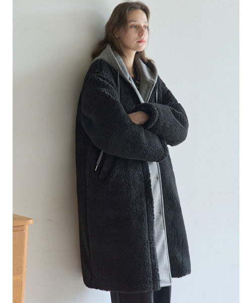 AVANT-G(アバン)の「Buckle Padding Hood Long Jumper - BLACK(ダウンジャケット/コート・レディース・その他・FREE)」の5枚目の写真