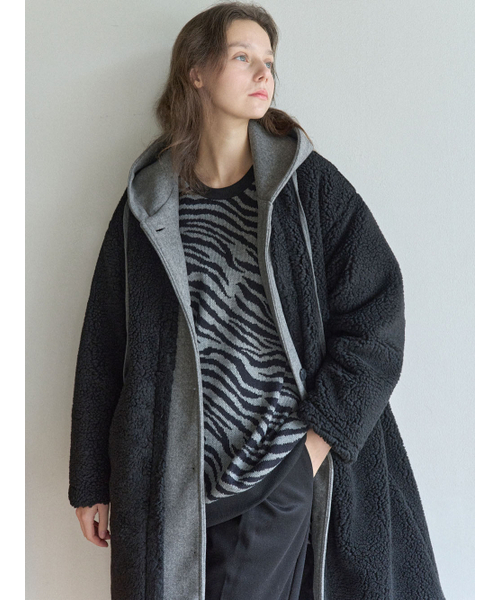 AVANT-G(アバン)の「Buckle Padding Hood Long Jumper - BLACK(ダウンジャケット/コート・レディース・その他・FREE)」の6枚目の写真