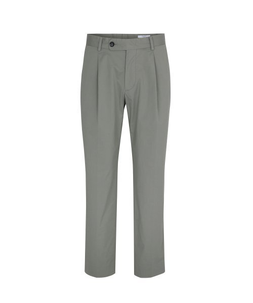 SOLEW(ソル)の「コットンテーパードツータックパンツ_グレイッシュカーキ(その他パンツ・メンズ・その他・MEDIUM/LARGE/X-LARGE)」の1枚目の写真