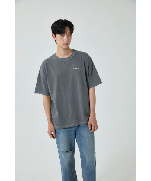 SELFISHAFFECTION(セルフィッシュ アフェクション)の「Distressed Figment Washed T-Shirt (Charcoal)(Tシャツ/カットソー・メンズ・その他・LARGE)」の2枚目の写真