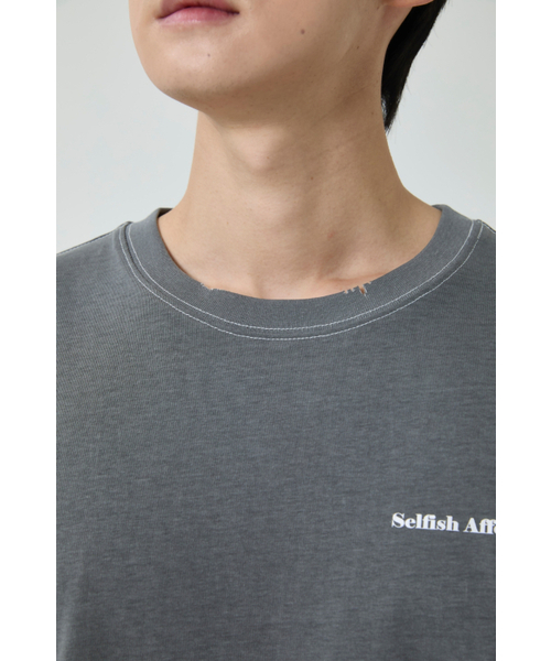 SELFISHAFFECTION(セルフィッシュ アフェクション)の「Distressed Figment Washed T-Shirt (Charcoal)(Tシャツ/カットソー・メンズ・その他・LARGE)」の5枚目の写真