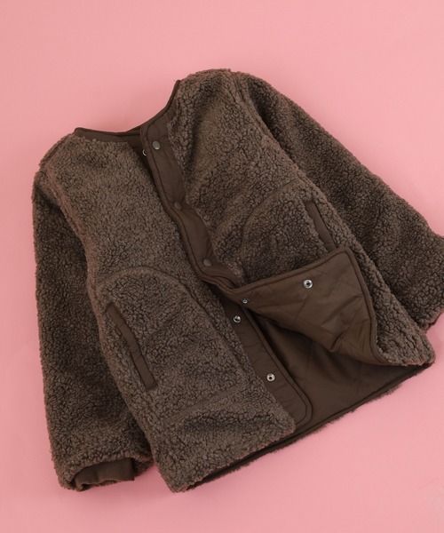 OMNES（オムネス）の「リバーシブルキルティングボアジャケット KIDS（その他アウター・キッズ・ブラウン/カーキ系・120cm/140cm/110cm/100cm）」の20枚目の写真