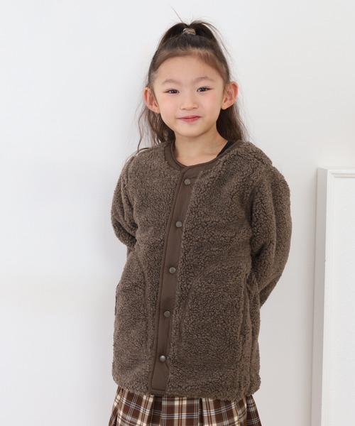 OMNES（オムネス）の「リバーシブルキルティングボアジャケット KIDS（その他アウター・キッズ・ブラウン/カーキ系・120cm/140cm/110cm/100cm）」の5枚目の写真