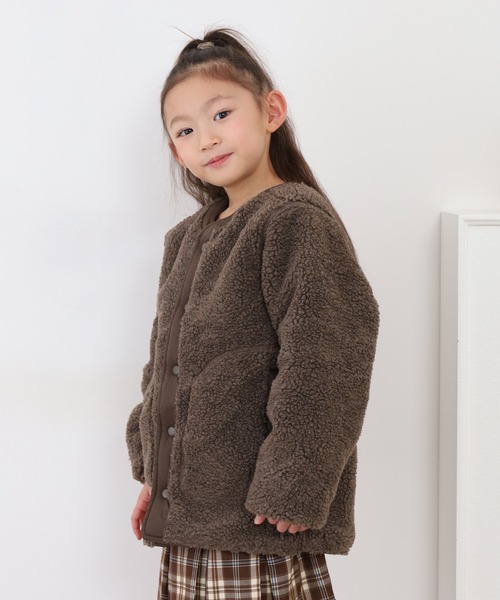 OMNES（オムネス）の「リバーシブルキルティングボアジャケット KIDS（その他アウター・キッズ・ブラウン/カーキ系・120cm/140cm/110cm/100cm）」の6枚目の写真