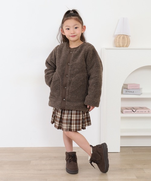 OMNES（オムネス）の「リバーシブルキルティングボアジャケット KIDS（その他アウター・キッズ・ブラウン/カーキ系・120cm/140cm/110cm/100cm）」の7枚目の写真