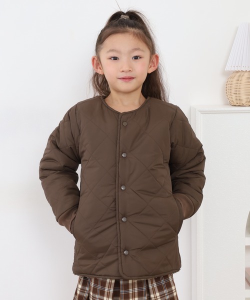 OMNES（オムネス）の「リバーシブルキルティングボアジャケット KIDS（その他アウター・キッズ・ブラウン/カーキ系・120cm/140cm/110cm/100cm）」の9枚目の写真