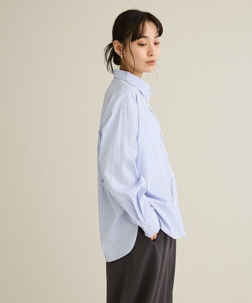 CRAFT STANDARD BOUTIQUE(クラフトスタンダードブティック)の「レギュラーカラーオーバーサイズシャツ(シャツ/ブラウス・レディース・ライトブルー/サックスブルー/ブルー・FREE)」の8枚目の写真
