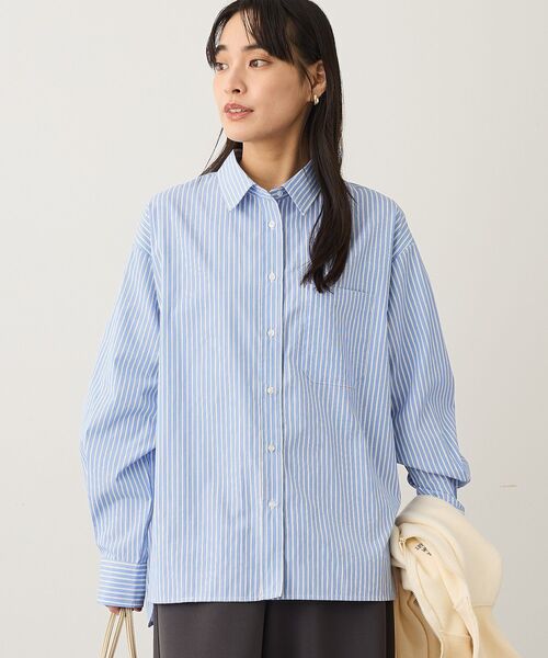 CRAFT STANDARD BOUTIQUE(クラフトスタンダードブティック)の「レギュラーカラーオーバーサイズシャツ(シャツ/ブラウス・レディース・ライトブルー/サックスブルー/ブルー・FREE)」の15枚目の写真